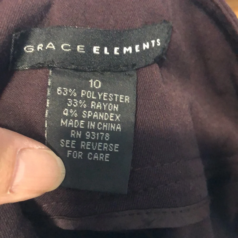 S298 Grace Elements Chocolate Brown Knee Length Column Skirt Size 10 - Picture 5 of 5